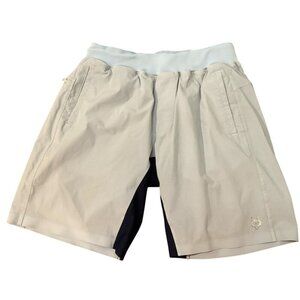 Greyson Summer Medium Fulton Shorts Wolf Blue Lined Workout Stretch Wicking Aqua